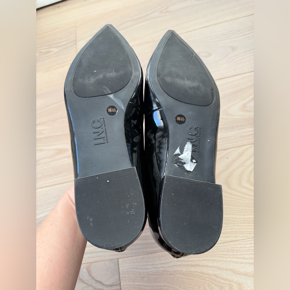 I.N.C. International Concepts Valan Black Triple Straps Flats Size 10 (MSRP $80) - Picture 5 of 5